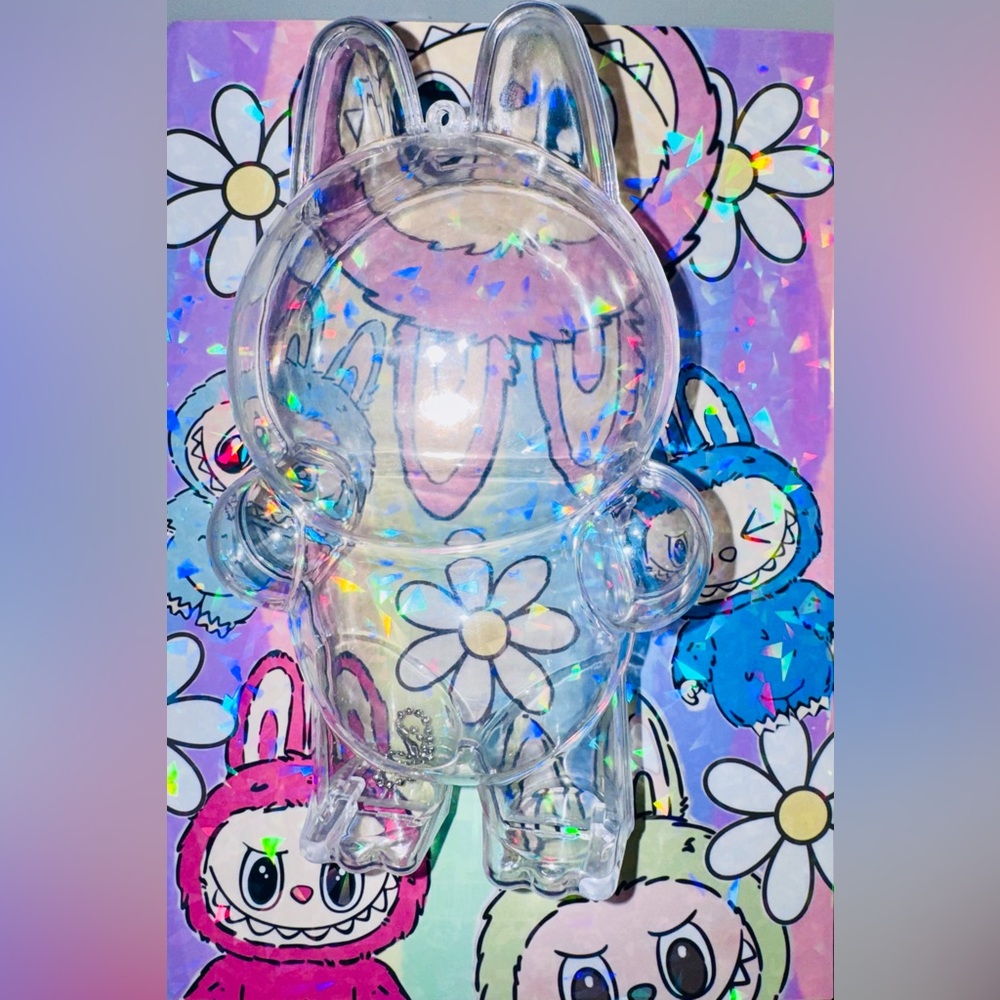 Avg Size Clear Labubu Protective Case Keychain – New & Unused - Picture 4 of 5